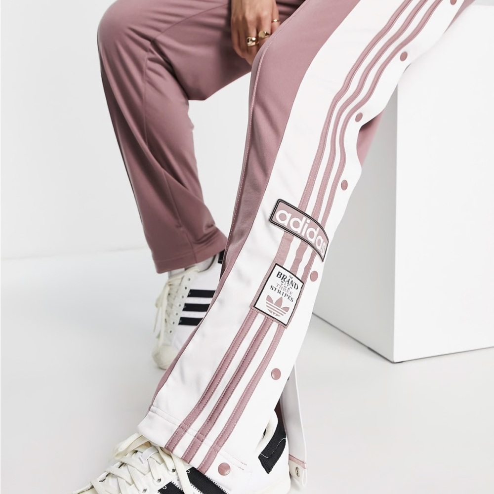 Adidas Adibreak Women’s Mauve and White Joggers Tracksuit Pants